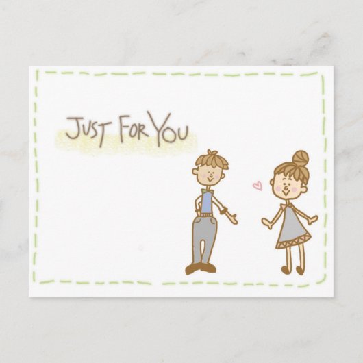 Carte Postale lettre d'amour (Devant)