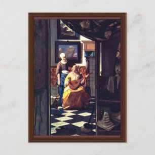 Carte Postale Lettre D'Amour, Par Johannes Vermeer