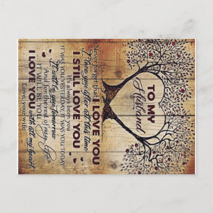 Carte Postale Lettre d'amour pour mari Cadeau spécial pour hom
