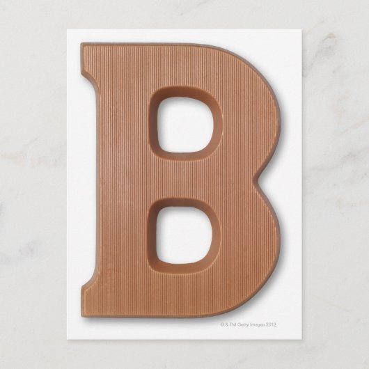 Carte Postale Lettre de chocolat b (Devant)