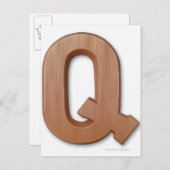 Carte Postale Lettre de chocolat q (Devant / Derrière)