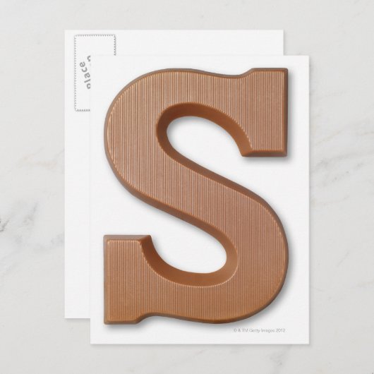 Carte Postale Lettre de chocolat s (Devant / Derrière)