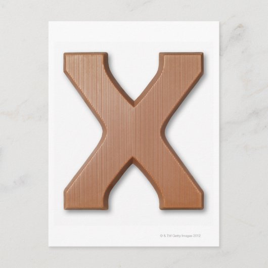 Carte Postale Lettre de chocolat x (Devant)