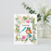 Carte Postale Lettre de fée de dent | princesse brosse à dents r (Debout devant)