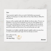 Carte Postale Lettre de fée de dent | princesse mignonne avec ro (Dos)