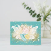 Carte Postale Lettre de la fée des dents princesse avec pièce d' (Debout devant)