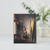 Carte Postale Lettre de lecture de fille à Open Window par Verme (Debout devant)