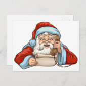 Carte Postale Lettre de lecture père Noël (Devant / Derrière)