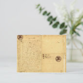 Carte Postale Lettre de Michel de Montaigne 1585 (Debout devant)