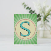 CARTE POSTALE LETTRE DE MONOGRAMME DE S (Debout devant)