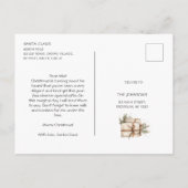 Carte Postale Lettre de Père Noël à bébé Cute Beige Boho (Dos)