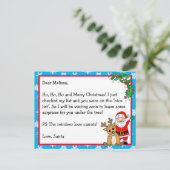 Carte Postale Lettre de Père Noël, Nice List, pour Enfants (Debout devant)