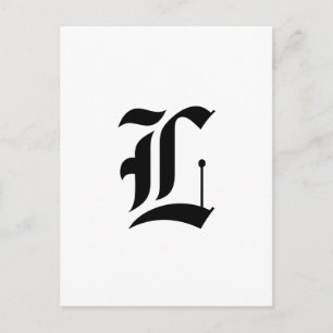 Carte Postale Lettre de police anglaise ancienne personnalisée (