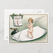 Carte Postale Lettre de résolution du calendrier Angel Cherub Ho (Devant / Derrière)