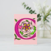 Carte Postale Lettre décorative C Monogramme (Debout devant)