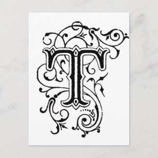 Carte Postale Lettre Décorative T