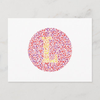 Carte Postale Lettre d'essai oculaire "L"