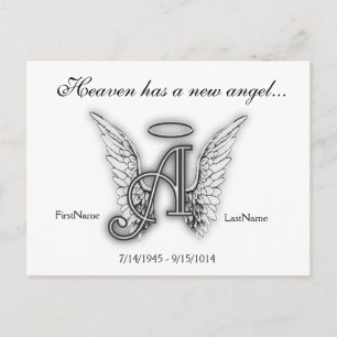 Carte Postale Lettre d'hommage Monogram Memorial A