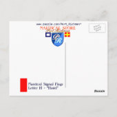 Carte Postale LETTRE Drapeau Nautique H (Dos)