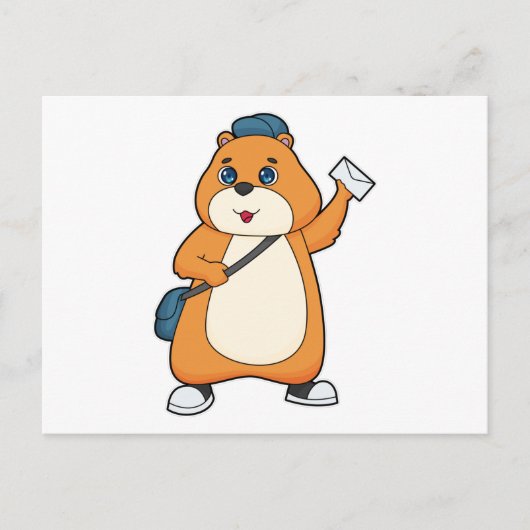 Carte Postale Lettre du facteur hamster (Devant)