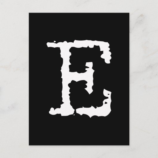 Carte Postale Lettre E (Devant)