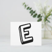 Carte Postale Lettre E (Debout devant)