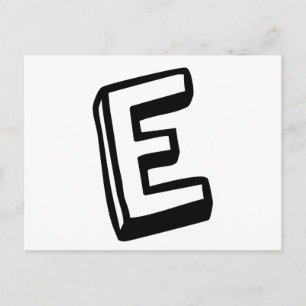 Carte Postale Lettre E