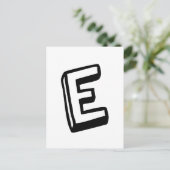 Carte Postale Lettre E (Debout devant)