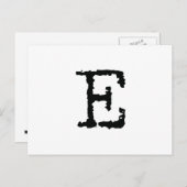 Carte Postale Lettre E (Devant / Derrière)
