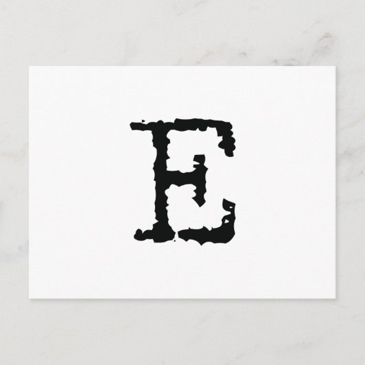 Carte Postale Lettre E (Devant)