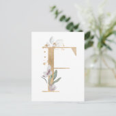 Carte Postale Lettre F Monogramme (Debout devant)