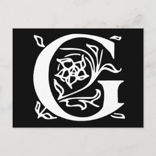 Carte Postale Lettre fantaisie G