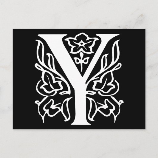 Carte Postale Lettre fantaisie Y (Devant)