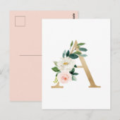 Carte Postale LETTRE FAUX GOL A MOULET MONOGRAPHIQUE Floral (Devant / Derrière)