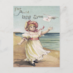 Carte Postale LETTRE FILLE FILLE DOVE Auld Lang Syne