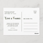 Carte Postale LETTRE FLIAGE Tropical Merci photo (Dos)