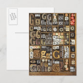 Carte Postale Lettre G (Devant / Derrière)