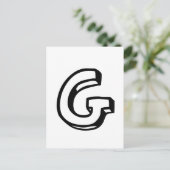 Carte Postale Lettre G (Debout devant)