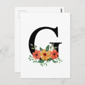 Carte Postale Lettre G (Devant / Derrière)
