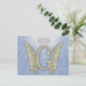 Carte Postale Lettre G Angel Monogramme (Debout devant)