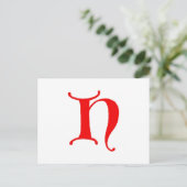 Carte Postale Lettre H (Debout devant)