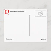 Carte Postale Lettre H (Dos)
