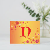 Carte Postale Lettre H (Debout devant)