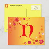 Carte Postale Lettre H (Devant / Derrière)