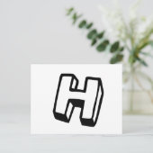 Carte Postale Lettre H (Debout devant)