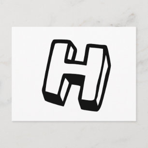 Carte Postale Lettre H