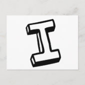 Carte Postale Lettre I (Devant)