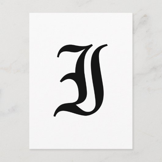 Carte Postale Lettre I Ancien texte anglais sur Arrière - plan b (Devant)