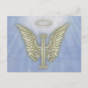 Carte Postale Lettre I Angel Monogramme