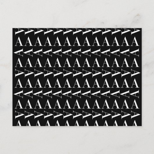 Carte Postale Lettre initiale A monogramme (Devant)